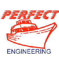 Logo featuring the text “Perfect Engineering” with a red outlined boat illustration above the word “Engineering.”